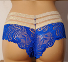 Blue lace see through panties